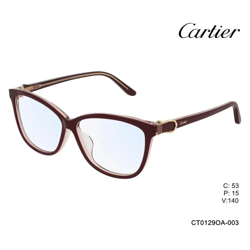 Cartier CT0129oA Eyeglasses Red Acetate